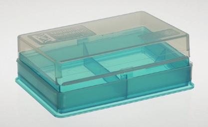 This novel Lid is self-hinged, and will stay in virtually any position once it is fully flexed open during its first use.