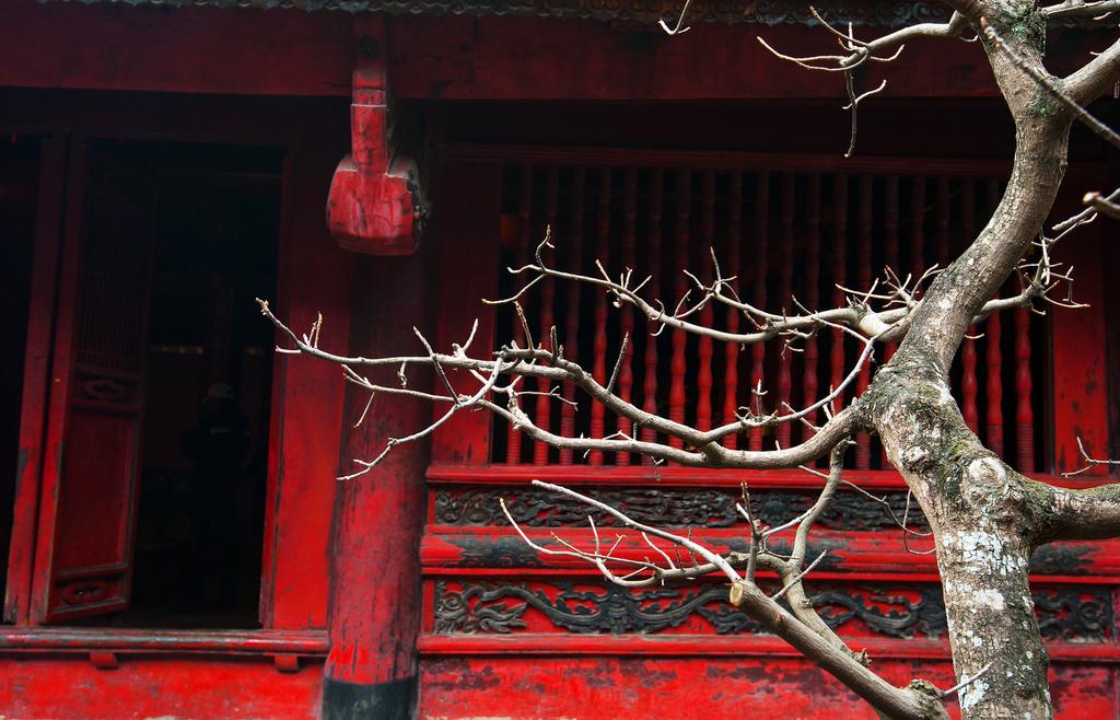 Exterior of Hanoi's famous Temple of Literature, one of the best preserved examples of traditional Vietnamese architecture.