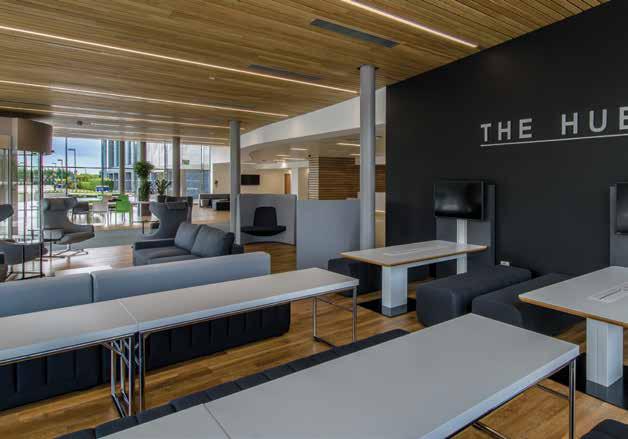 With the ability to seat over 30 people, designated parking and free WI-FI, the Hub at the Hill is an exciting amenity provided for the business community in Aberdeen.
