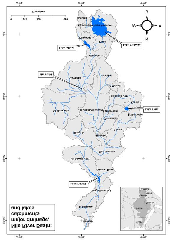 BFP3 - Nile water-use account cpwf working paper 9 Figure 1. The Nile Basin, with the catchments used in the water-use account.