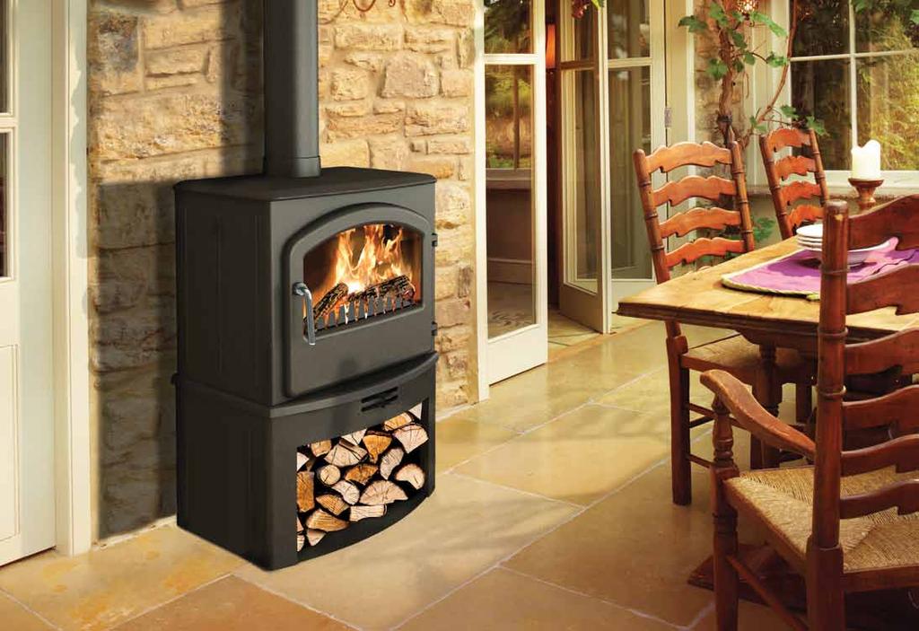 SMOKE EXEMPT STOVE Serrano 7 SE Log Store 7kW Multifuel Stove The statement which the broad shouldered SERRANO 7 SE makes is all the more magnificent with the integral log store.