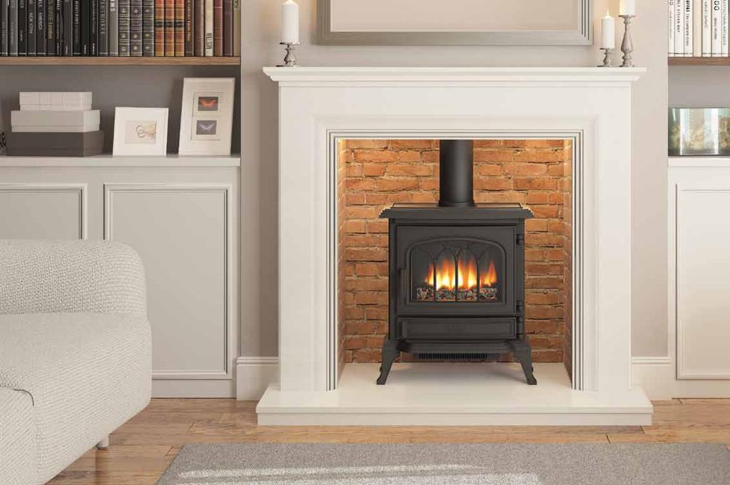 How to add traditional values Canterbury electric stove shown in an