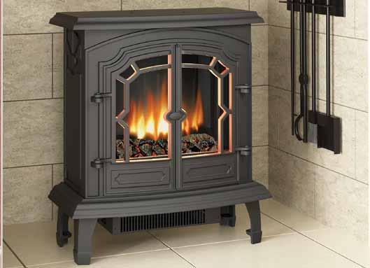 Lincoln 2kW Electric Stove The difference you notice with this cast iron stove is the centre-opening double doors