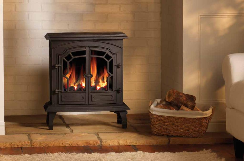Lincoln 4.6kW Gas Stove The LINCOLN is distinctive for its double doors with Victorian detailing to frame the authentic flame picture.