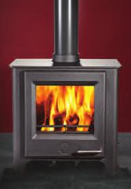 of 835mm. An ideal stove to fit in shallow fireplaces for less protrusion into the room. The Firegem is also approved for smoke controlled areas and runs on a 127mm flue.