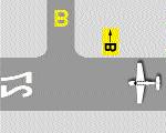 2-3-9 Direction Sign for Runway Exit: Indicates an exit from a