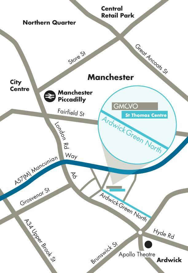 Travel directions to St Thomas Centre at GMCVO GMCVO is based at: The St Thomas Centre, Ardwick Green North, Manchester