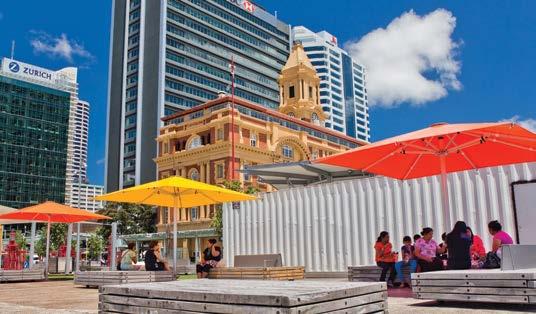 5m Square Tempests installed for Auckland Council at Queens Wharf This heavy-duty giant telescopic umbrella is built super-strong and is engineered to