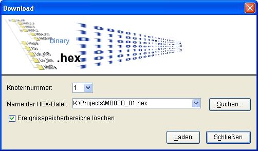 5 Pagrindin s funkcijos 5.1 Atsisiuntimas Naudojantis paslauga Download (Atsisiųsti) HEX failą galima užkrauti į tikslinę konstrukcinę grupę.