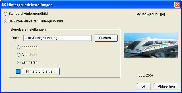 Suchen (Paieška) Jungimo lauke Suchen (Paieška) galima pasirinkti pageidaujamą failą fono vaizdui. Palaikomi tik šie failų tipai: *.jpg, *.gif ir *.png.