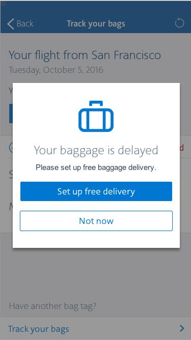 Self-Service Tools for Customers Dynamic reaccommodation Trip interruption push notification Ability to choose alternate flights Decreases airport