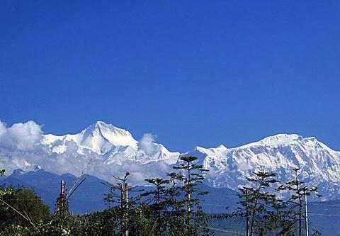 The Nepal Himalaya These mountains rise 7000 meters above the adjacent