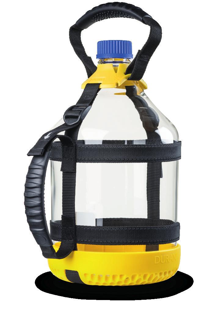 easy and safe transport of bottles around the laboratory or production facility.