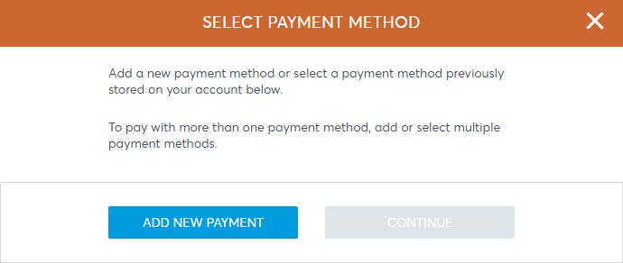 Paying Your Invoice (Step 2) You now have access to select which card you would like to pay with; select Click here to select or add a payment method to get