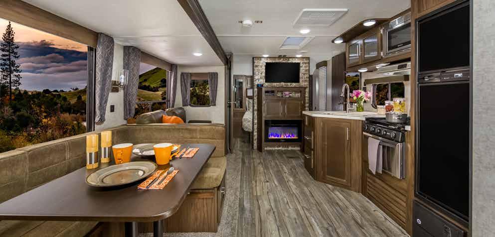 TRAVEL TRAILERS : DESTINATION TRAILERS : FIFTH WHEELS SHOWN IN NATURAL 304BS Designed with impeccable quality, distinctive features, superior comfort and remarkable affordability, the 304 BS stands