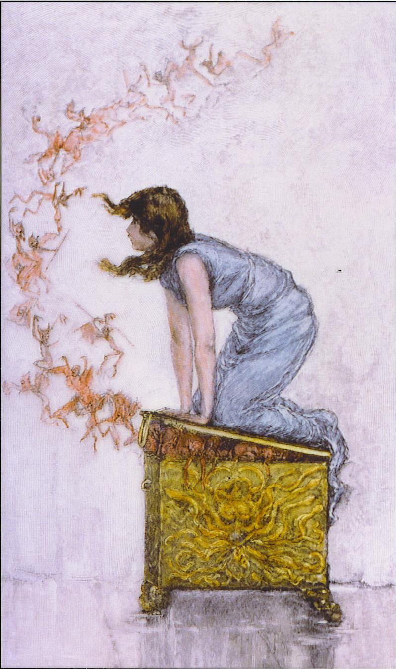 Greek myths packed with important lessons Myths also taught lessons. In one myth, Pandora was given a golden box.