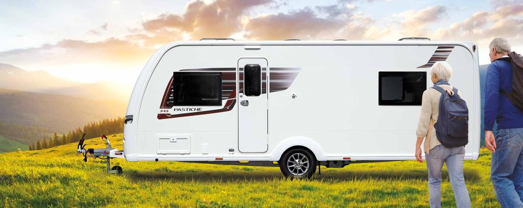 16 17 For all season touring, the Pastiche is your perfect companion. The 2019 Coachman Pastiche range sees the arrival of the all new Pastiche 470 two-berth caravan.