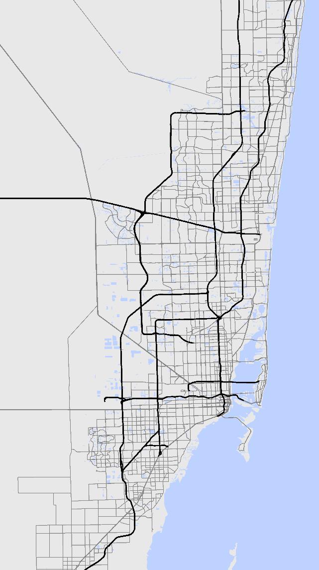 Managed Lanes Network In The Miami / Ft.