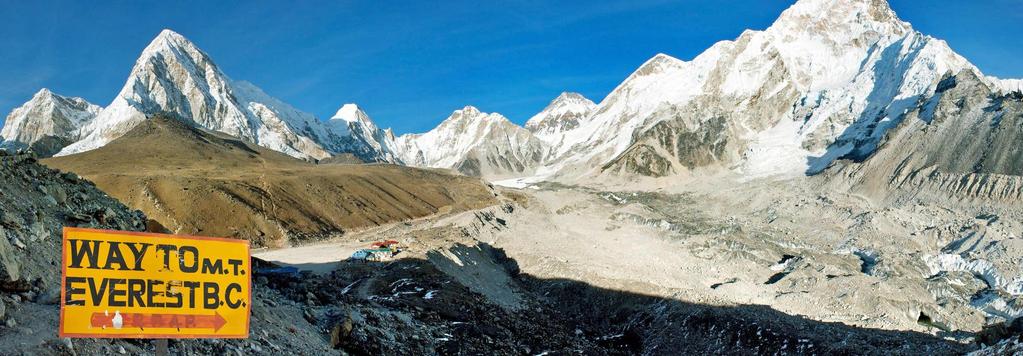 OVERVIEW EVEREST BASE CAMP NEPAL 2 In aid of your choice of charity 10 Nov 27 Nov 2017 18 DAYS NEPAL EXTREME Eight of the world s 14 giants meet in the Nepalese Himalayas, including the greatest of