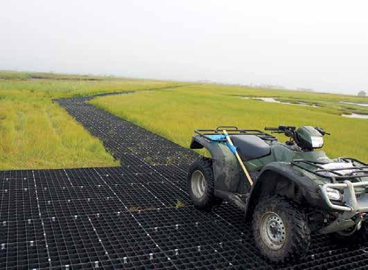 No-Fill, Trail-Hardening Solution Build floating trails across wetlands and