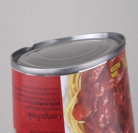 Also dispose of severely crushed cans with the sides folded in on itself Crease Folded In-