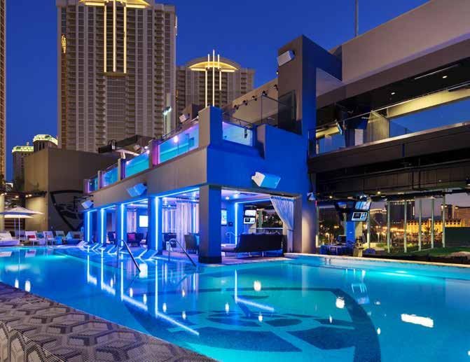 LEVEL THREE BLACK CLOVER SUITE LEVEL THREE THE WOODARD LOUNGE The Black Clover Suite provides exclusive event space, access to two TV screens, an unparalleled view of The Strip and is located just a