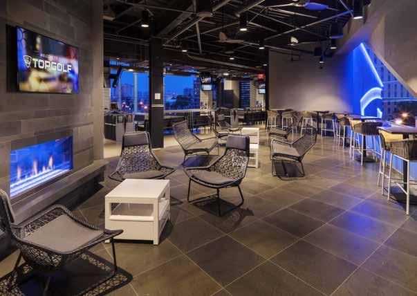 The Woodard Lounge pays tribute to this artistry with a spacious lounge and bar located on the third level of Topgolf Las Vegas.