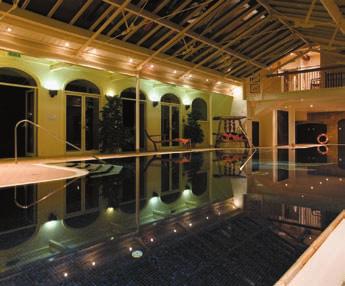 MIX BUSINESS WITH PLEASURE golfers and the Clarins Gold Spa, housed in the
