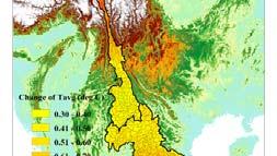 Kịch bản BĐKH trong tương lai ở Lưu vực Sông Mê Kông - Nhiệt độ toàn lưu vực tăng 0.79 C, trong đó vùng phía bắc tăng nhiều hơn; - Lượng mưa trung bình hàng năm tăng 20cm (15.