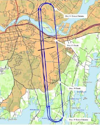 Projected Flight Tracks NAS Brunswick Modeled Tower Patterns