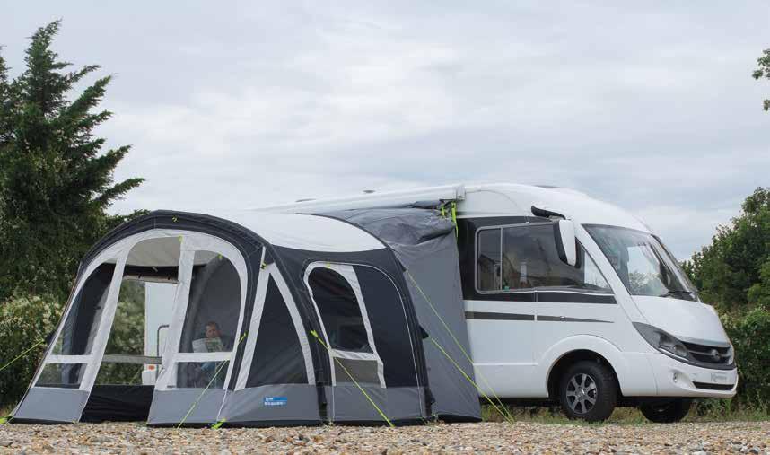 DRIVEAWAY MOTOR FIESTA AIR - the most versatile inflatable awning A modern design for a free-standing awning.