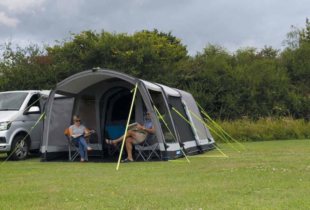 TRAVEL POD TOURING AIR 210 130 410 Available in two versions, Weathershield HD or 540 cm Weathershield Airflow Classic Polycotton a breathable material that reduces condensation and helps regulate