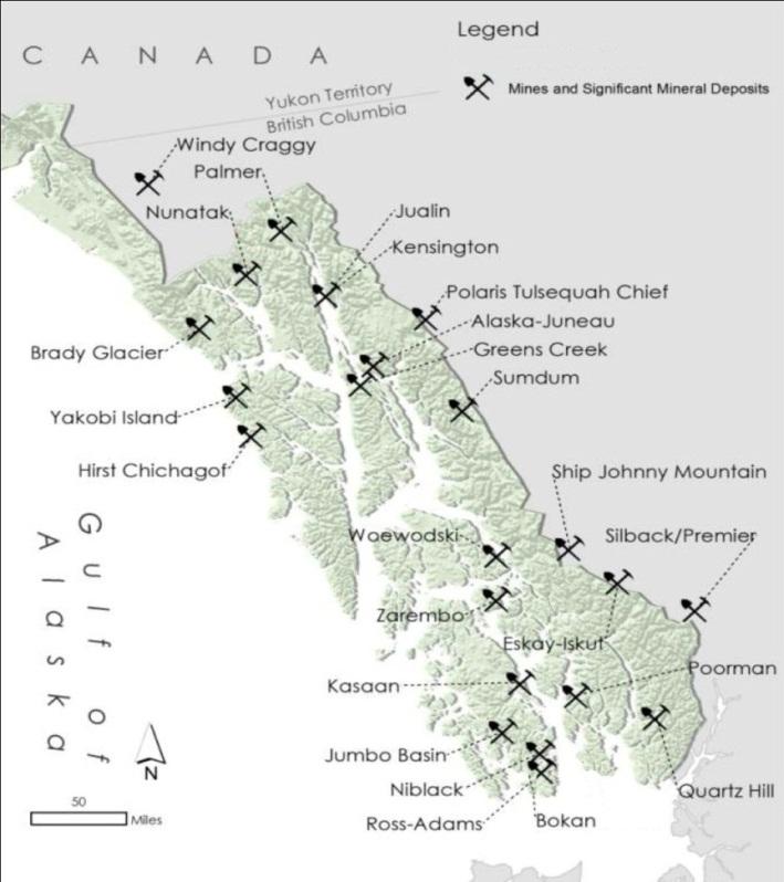 Natural Resources and Mining Source: Alaska Department Natural Resources Division of Geological & Geophysical Surveys.