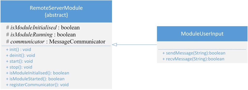Programsko rešenje 4.1.3 Modul za komunikaciju pomoću UPnP protokola Ovaj modul je realizovan pomoću klase ModuleUPnP. Realizacija UPnP protokola je data u UPnP biblioteci.