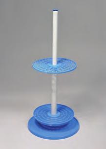 This stand can be easily disassembled and reassembled. 79103 Pipette Stand, Rotary, 94-Place, PP 1 Polypropylene, non-corrosive pipette stand can hold up to 28 pipettes.