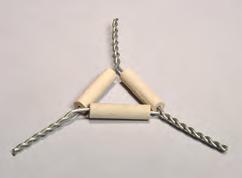 Rings and legs are also available individually. Ring O.D. Height TCR6X9 3.5", 4.75", 6.5" 9" TCR8X9 3.5", 4.75", 6.5", 8" 9" Clay Pipe Triangles Good quality clay pipe mounted on heavy gauge twisted galvanized steel wire.