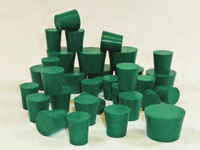 Stoppers Rubber stoppers are packaged in convenient one-pound bags. Neoprene Stoppers Neoprene stoppers can be used in areas where rubber would be attacked by reagents or solvents.