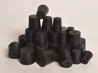 Each stopper has its size marked in raised figures. All stoppers are 25mm tall. Sold as one-pound bags. Solid One-Hole Two-Hole *NEW SIZE Stopper Size Approx. No. per Lb.