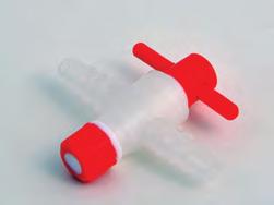 Tubing Connectors Stopcocks, PP/PTFE These leak-proof economical polypropylene stopcocks have a PTFE plug and serrated ports that