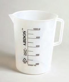 2000ml, 3000ml, and 5000ml sizes) Beakers with Handle, Printed Graduations, PP Beakers with Handle, Printed Graduations, PMP Polymethylpentene beakers with pouring spouts are ideal for general