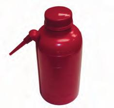 Bottles include polypropylene (PP) caps, one each of red, yellow, blue and white.