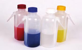 hazardous liquids. Constructed of low density polyethylene, these bottles include a built-in delivery tube.