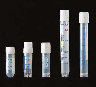 Provide quick visual identification of specific vials for ease in organizing inventory. Available in a range of colors. Compatible with P60102 and P60103 skirted base cryo vials.