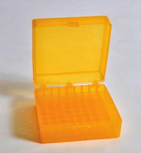 Places L x W x H Qty per pack 66501 Cryo Cube Box, PP 81 (9 x 9 array) 128 x 128 x 54 4 66502 Cryo Cube Box, PP 100 (10 x 10 array) 139 x 139 x 54 4 Cryo Cube Box