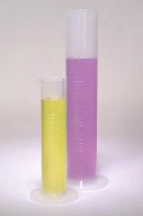 Cylinders Measuring Cylinders, Round Base, PP Our polypropylene one-piece measuring cylinders have raised graduations for easy readability. They are autoclavable and have excellent contact clarity.