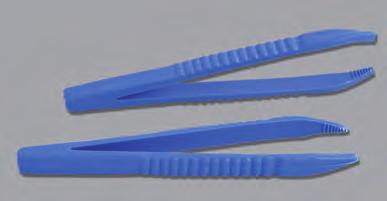 5" long polypropylene forceps feature serrated inside tips and