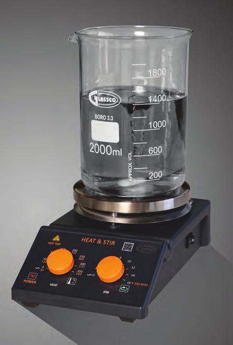 C/ 120 F, even when switched off Designed for use with beakers/flasks up to 2000ml in capacity Analog Hot Plate / Magnetic Stirrer Heating Equipment HPSA700-02 Analog Hot Plate with Magnetic Stirrer