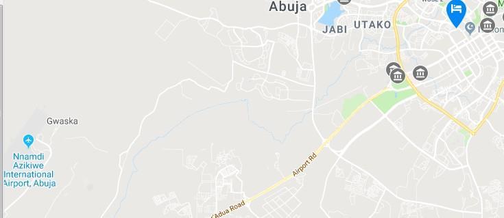 ROAD MAP FROM NNAMDI AZIKIWE INTERNATIONAL AIRPORT ABUJA TO THE CONFERENCE CENTRE/HOTEL Federal Capital - MAP