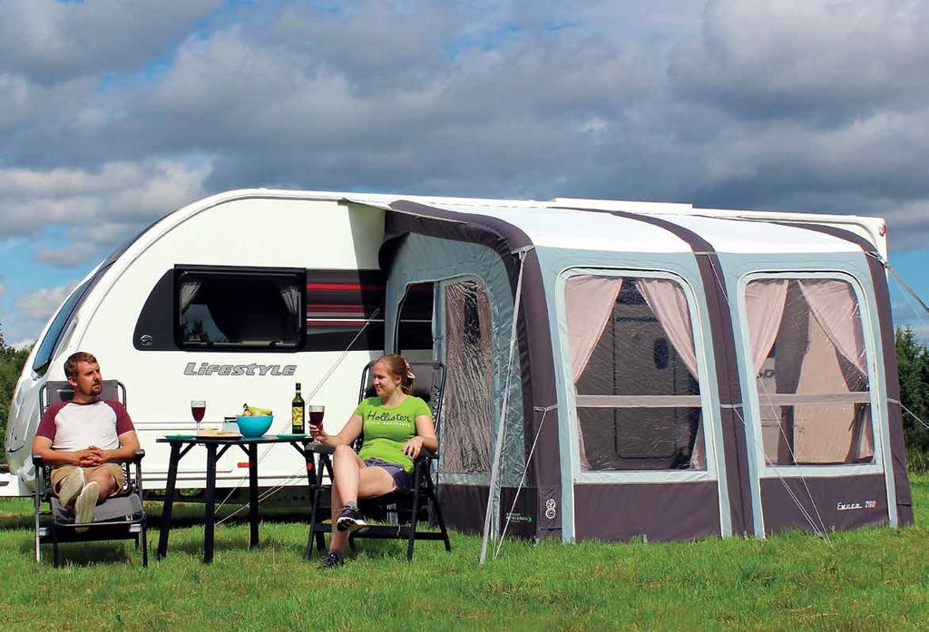 EVORA 260 CARAVAN // BREATHABLE AWNING...Breath of Fresh Air Outdoor Revolution s breathable Pro Climate fabric is what makes the Evora a firm favourite amongst caravanners holidaying in Europe.