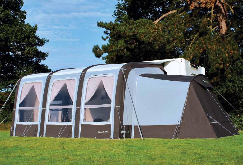 EVORA 390 CARAVAN // BREATHABLE AWNING...Breath of Fresh Air The ideal caravan awning for those venturing into Europe and beyond thanks to its breathable Pro Climate fabric.